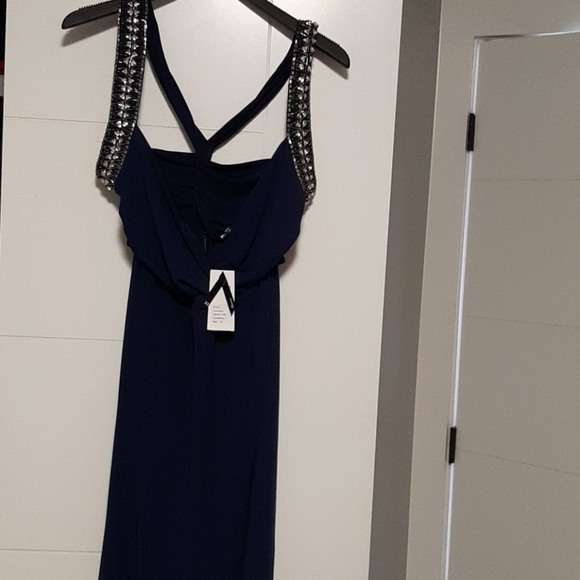 BNWT Tfnc London cache glamour maxi navy dress - Picture 5 of 14